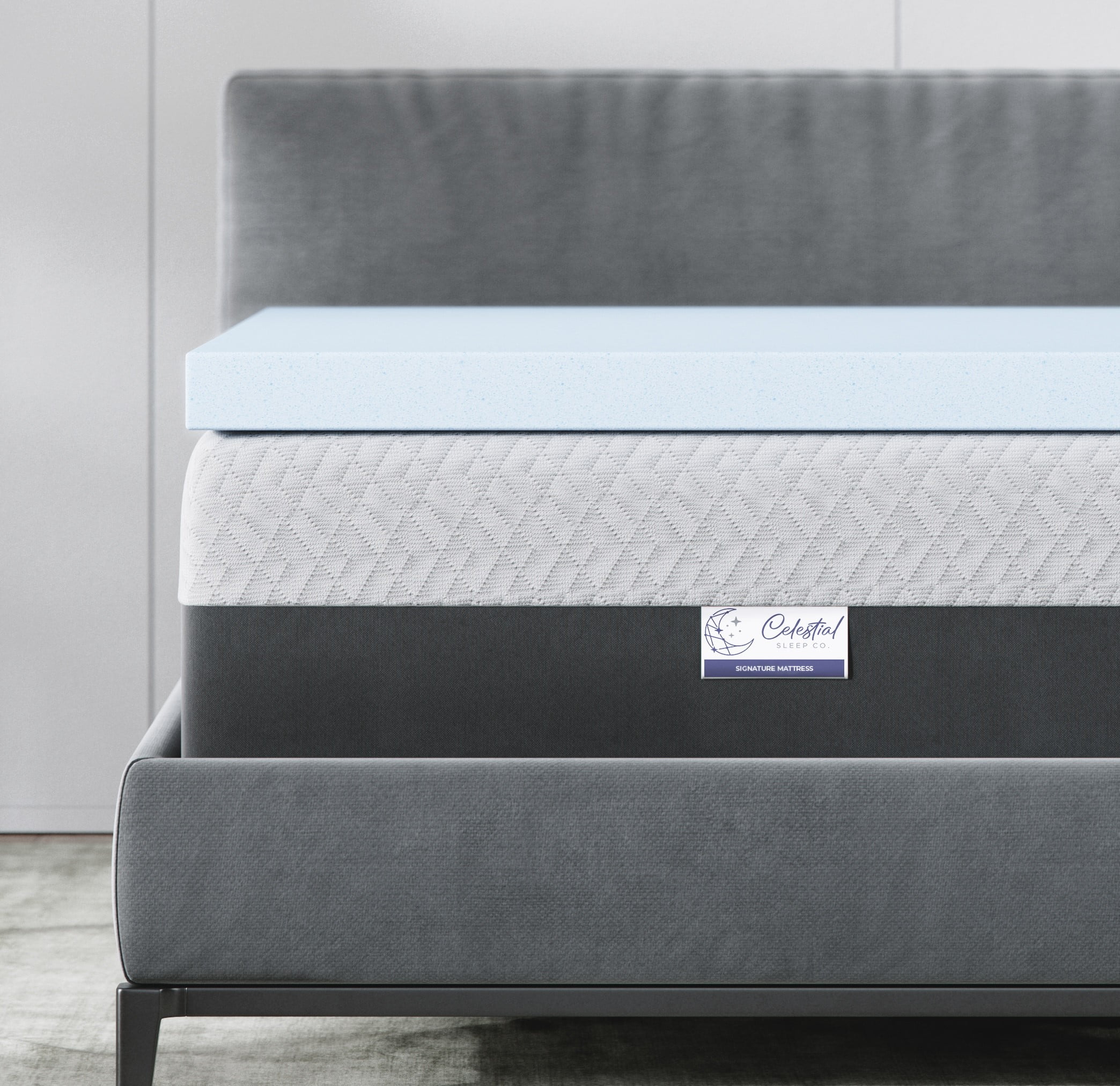 Twin Gel-Infused Memory Foam Mattress Topper, 3 Inch