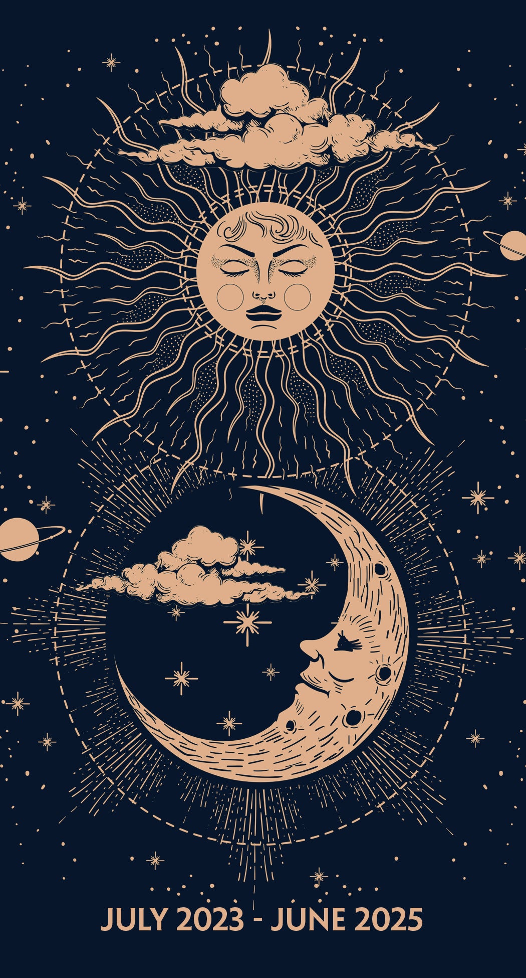 Celestial Soul Academic July 2023 June 2025 3.5 X 6.5 2Year Pocket