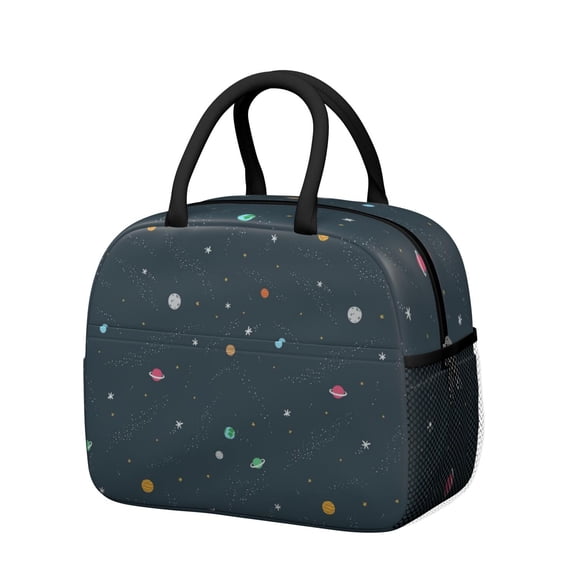 Celestial Space Geek Lunch Tote – Outer Space Insulated Cooler Bag for Work and Picnic