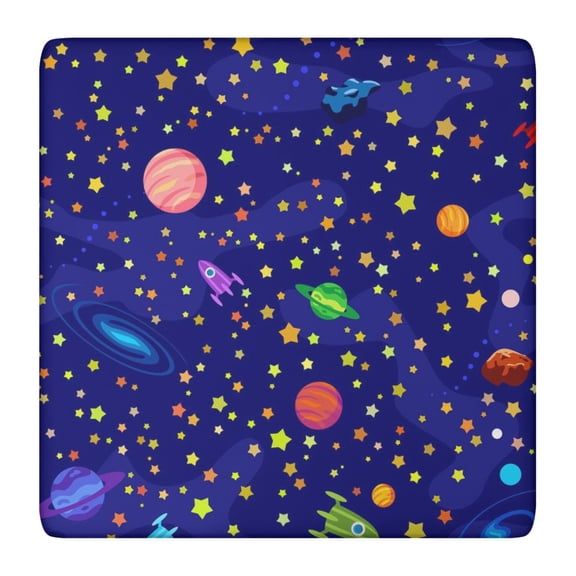 Celestial Star Constellation Tablecloth Snug Fit Square Cover for Picnics & BBQs