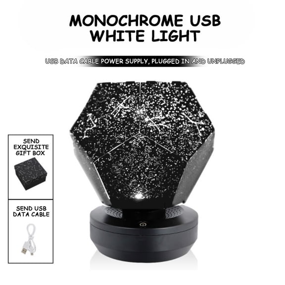 Celestial Star Night Lamp, USB Power Projection Light, Beautiful Sky and Starry Night Projection for Bedrooms, Relaxing Night Light for Childs and Adults, Perfect for Sleep and Relaxation