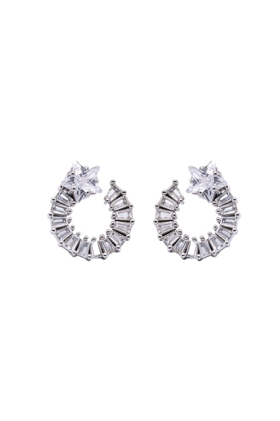 Celestial Studs | Sterling Silver | Elegant Evening Earrings