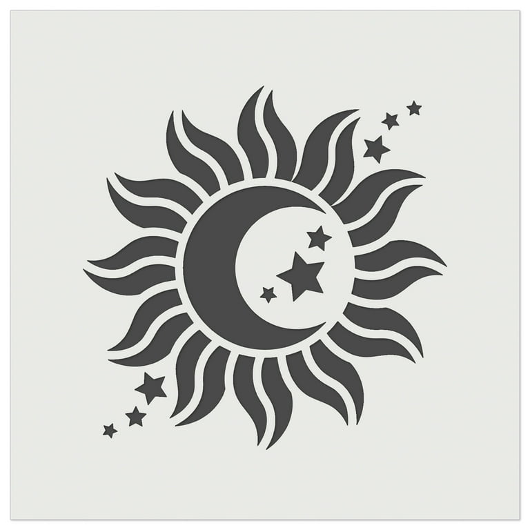 Celestial Sun Moon and Stars DIY Cookie Wall Craft Stencil - 9.0 Inch - Walmart.com celestial-sun-moon-and-stars-diy-cookie-wall-craft-stencil-9-0-inch-walmart-com