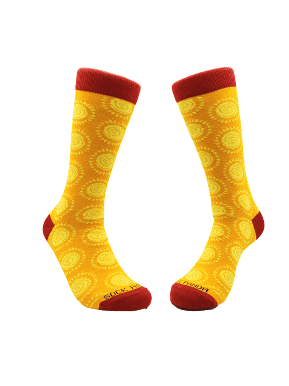 Celestial Sun Pattern Socks from the Sock Panda