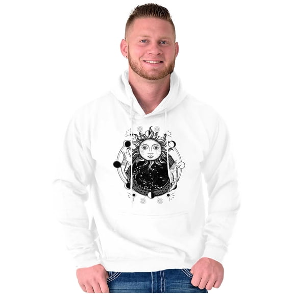 Celestial Sun Space Hands Spiritual Hoodie Sweatshirt Women Men Brisco Brands X