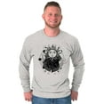 thumbnail image 1 of Celestial Sun Space Hands Spiritual Plus Size Long Sleeve Graphic Tee Shirt Brisco Brands 3X, 1 of 5