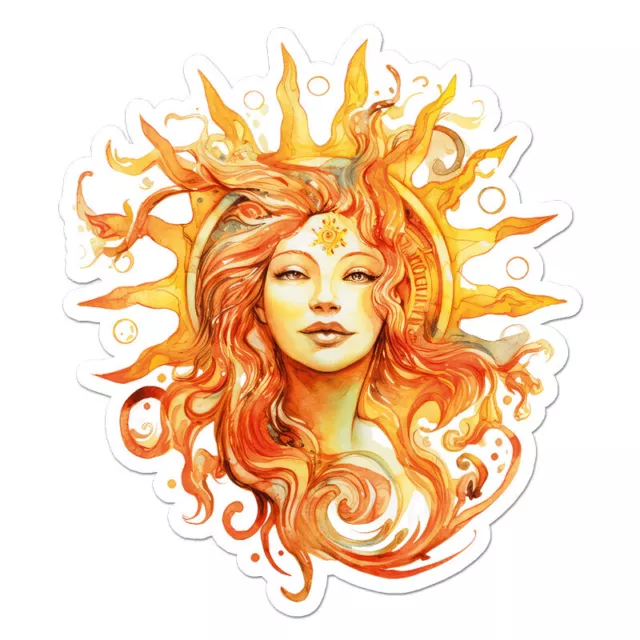 Celestial Sun Sticker Indoor Outdoor Phone Decal Water Bottle Stickers ...