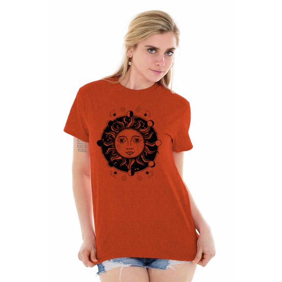Celestial Sun Symbolic Spirit Animal Women's Plus Size Graphic Tee Brisco Brands 5X