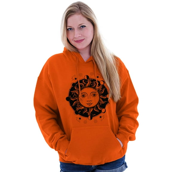 Celestial Sun Symbolic Spirit Animal Women Plus Size Graphic Pullover Hoodie Brisco Brands 2X