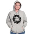 thumbnail image 1 of Celestial Sun Symbolic Spirit Animal Womens Plus Size Graphic Zipper Hoodie Brisco Brands 5X, 1 of 5