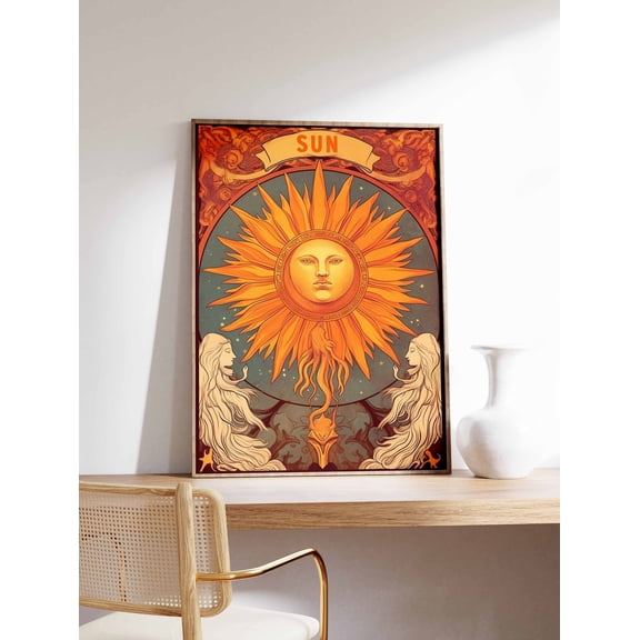 Celestial Sun Tarot Boho Poster Unframed Paper Print