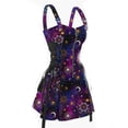 thumbnail image 1 of Celestial Sun and Moon Print Lace Up Mini Dress Summer Gothic Women's Square Neck Tank Top-Concord3201-L, 1 of 7