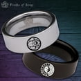 thumbnail image 1 of Celestial Sun and Moon Tungsten Carbide Ring, 1 of 9