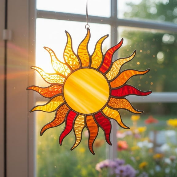 Celestial Sunburst Acrylic Suncatcher Boho Spiritual Window Hanging Home Decor Xmas Tree Decor