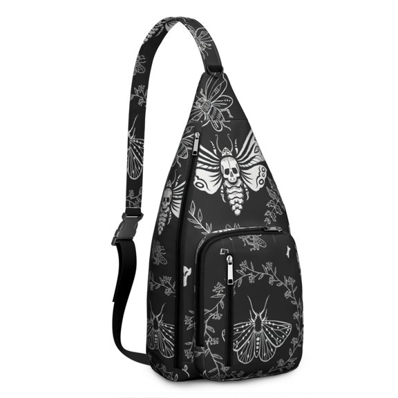 Celestial Tactical Shoulder Bag - Dark Starry Night Sky Print, Breathable Chest Bag for Men, Water-resistant & Adjustable Strap