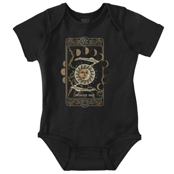 Celestial Tarot Card Spaced Out Romper Boys or Girls Infant Baby Brisco Brands NB