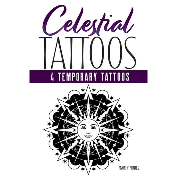 Celestial Tattoos : 4 Temporary Tattoos (Paperback)