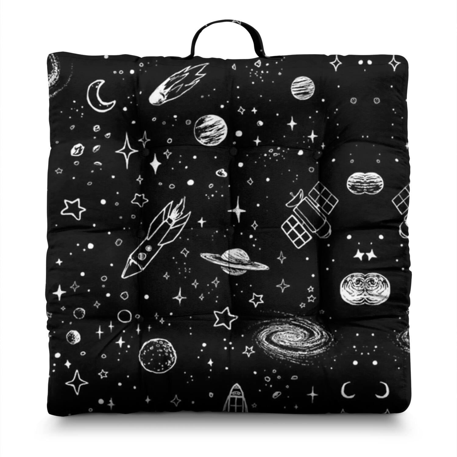 Celestial Themed Meditation Cushion, Thick Square Floor Seating Pad ...
