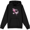 thumbnail image 1 of Celestial Tropics Butterfly Adult Black Long Sleeve Hoodie-Medium, 1 of 3