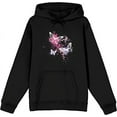 thumbnail image 1 of Celestial Tropics Butterfly Adult Black Long Sleeve Hoodie-Medium, 1 of 3