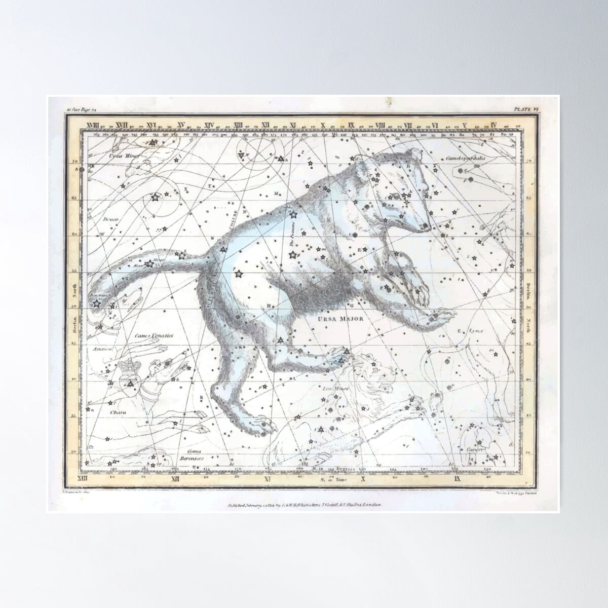 Celestial Ursa Major (1822) Poster Wall Art Modern Wall Decor For ...