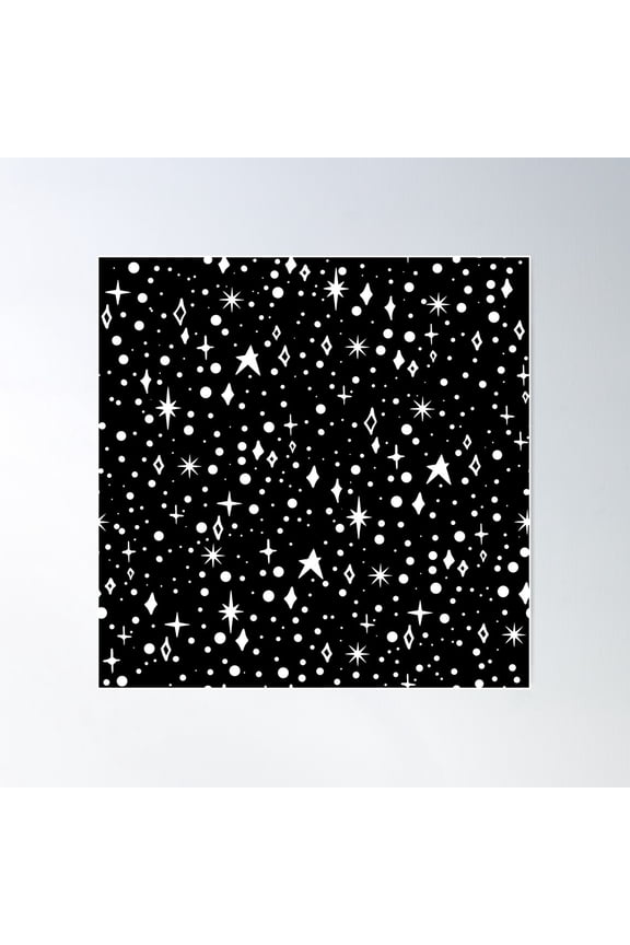 Celestial Witchcraft Magic Stars Poster Wall Art, Modern Wall Decor For Living Room Bedroom, 16x16 UNFRAMED