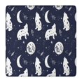 thumbnail image 1 of Celestial Wolf Halloween Pattern Square Fitted Tablecloth with Elastic Edge,Square Table Cover,Washable Elastic Table Cover for Home Kitchen Party Decor 36"x36", 1 of 6