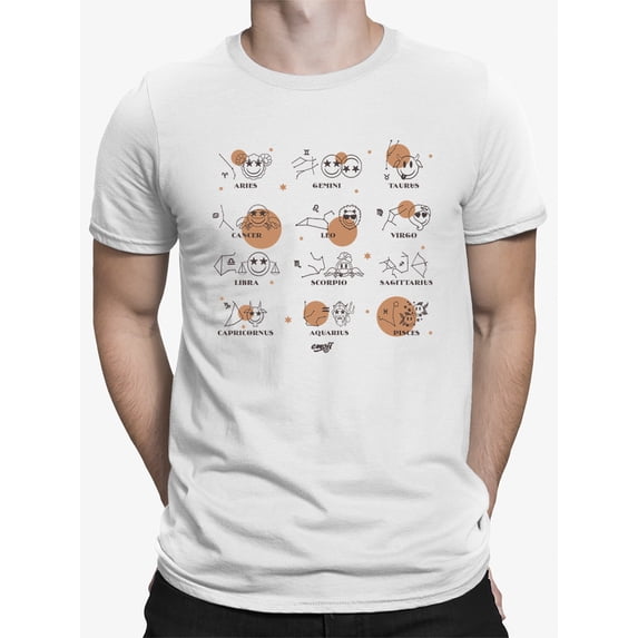 Celestial Zodiac Emoji - Astrology Horoscope Constellation Men's T-shirt
