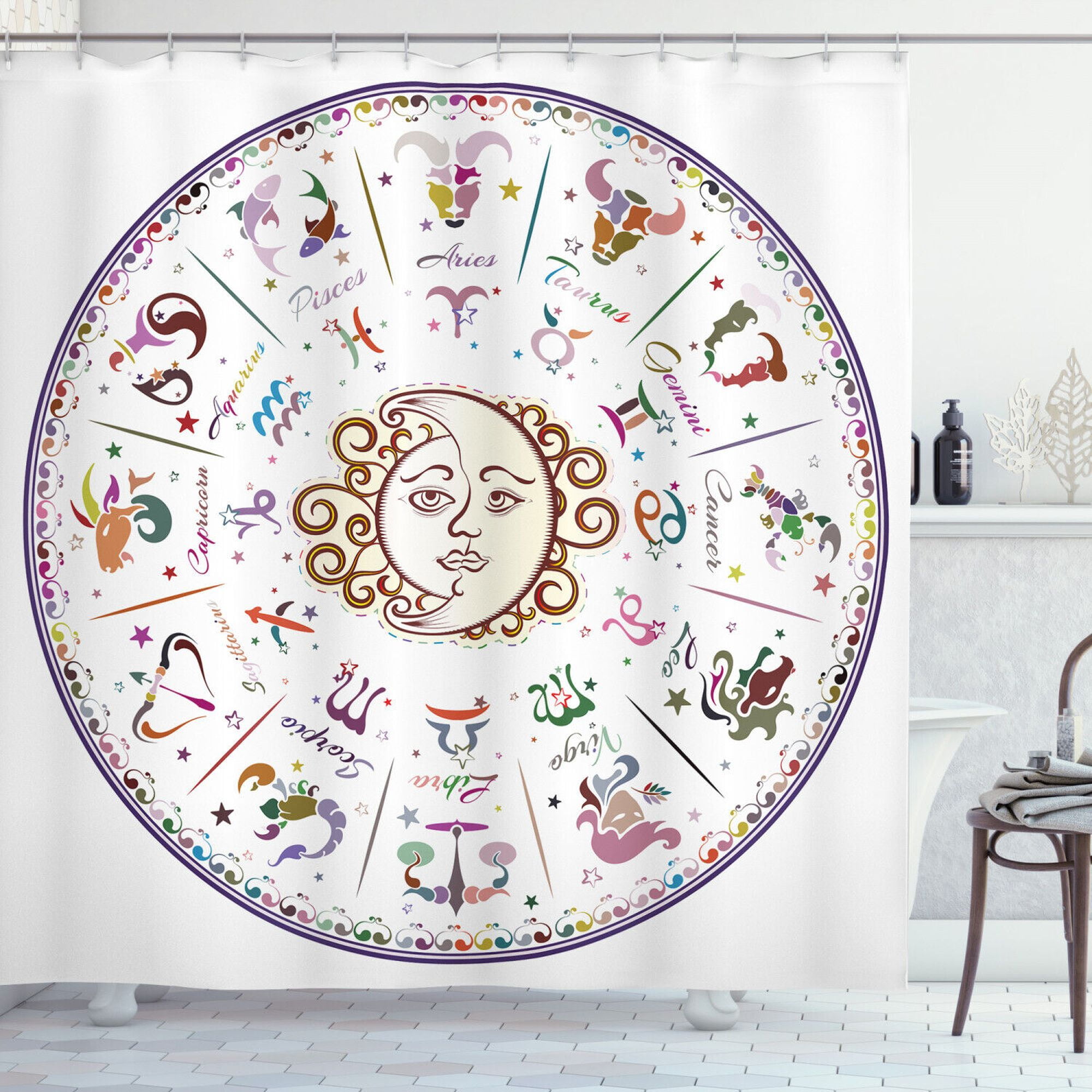 Celestial Zodiac Shower Curtain Transform Your Bathroom with Cosmic