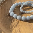 thumbnail image 1 of Celestite Bracelet Mini | Stone Beads Bracelet | Focus on Heart Chakra | Stunning Gem Patterns Tones | I am open to receiving divine guidance. Celestite is the celestial stone. Its ethereal, 1 of 2