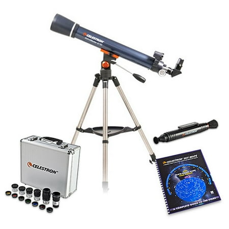 Celestron - AstroMaster LT 70AZ Refractor Telescope - Silver
