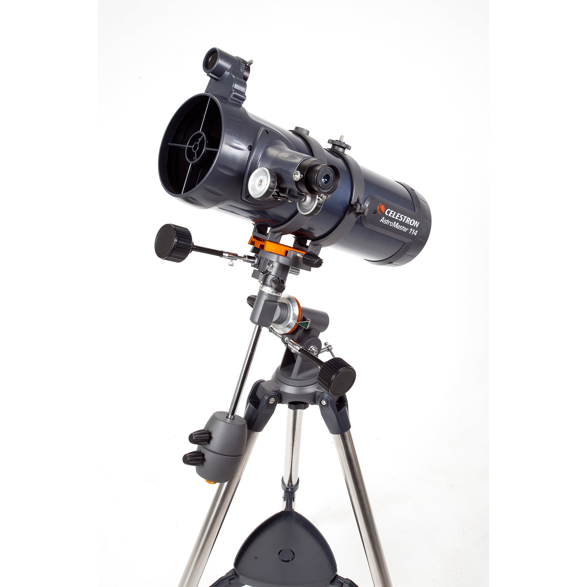 Celestron AstroMaster 114EQ Navy Blue Reflector Telescope with Equatorial Mount
