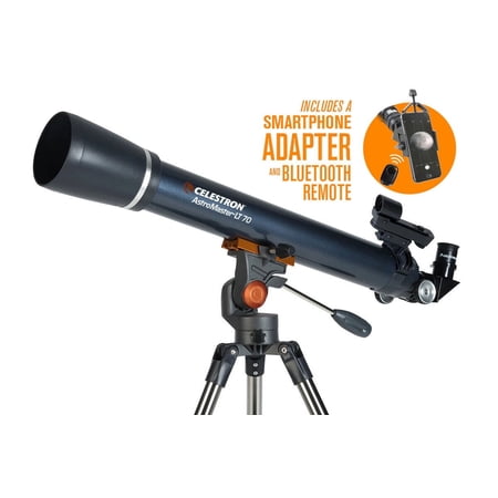 Celestron AstroMaster LT 70AZ Telescope Kit w/ Phone Adapter & BT Remote (22109)