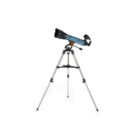 Celestron - Inspire series 100AZ 100mm Refractor Telescope - Blue/black