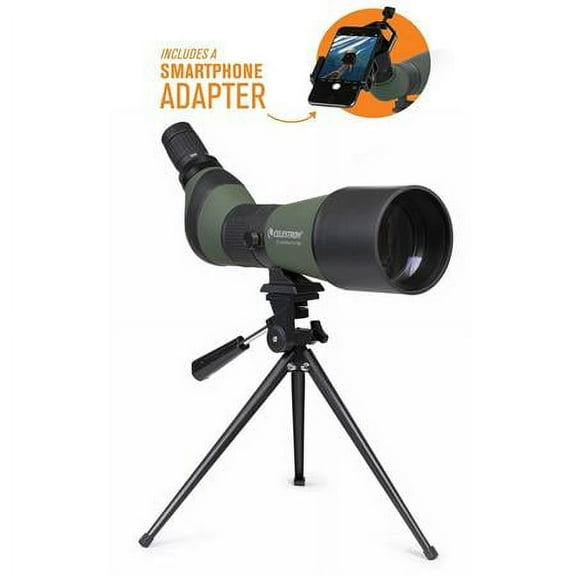 Celestron LandScout 20-60x80mm Spotting Scope with Table-Top Tripod and Smartphone Adapter