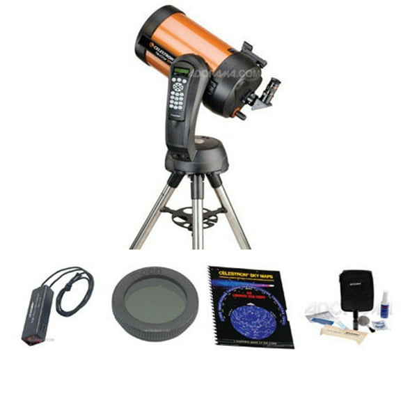 Celestron NexStar 8 SE Schmidt-Cassegrain Computerized Telescope, Bundle with Night Vision Flash Light, Sky Maps Book, 1.25" Moon Filter, Cleaning Kit