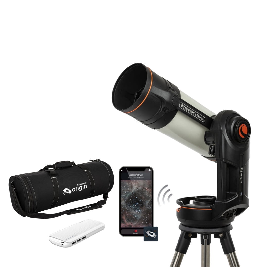 Celestron Origin Mark II Home Observatory with Rowe-Ackermann Schmidt Astrograph (RASA) Optical Technology Bundle with Padded Water-Resistant Telescope Bag and 11000 mAh Li-Ion Power Device (3 Items)