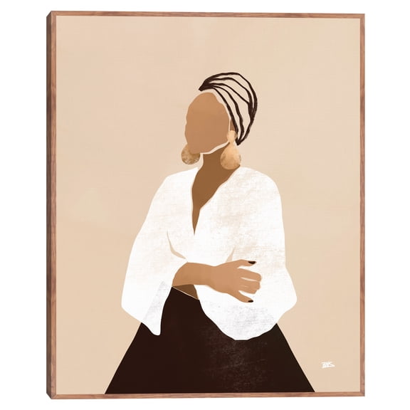 Celia (brown) by Bria Nicole Framed Canvas Art Print