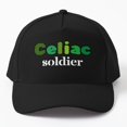Celiac Soldier Baseball Hat, Awareness Warrior Statement Graphic Design ...