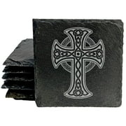 Celic Crosses (4 Images) Coasers - Square Slae - Se Of 4