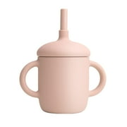 Celiean Baby Training Cup Spill Proof Sippy Cup With Handles Baby Straw Water Bottle Leak Proof Cup For Baby Pink