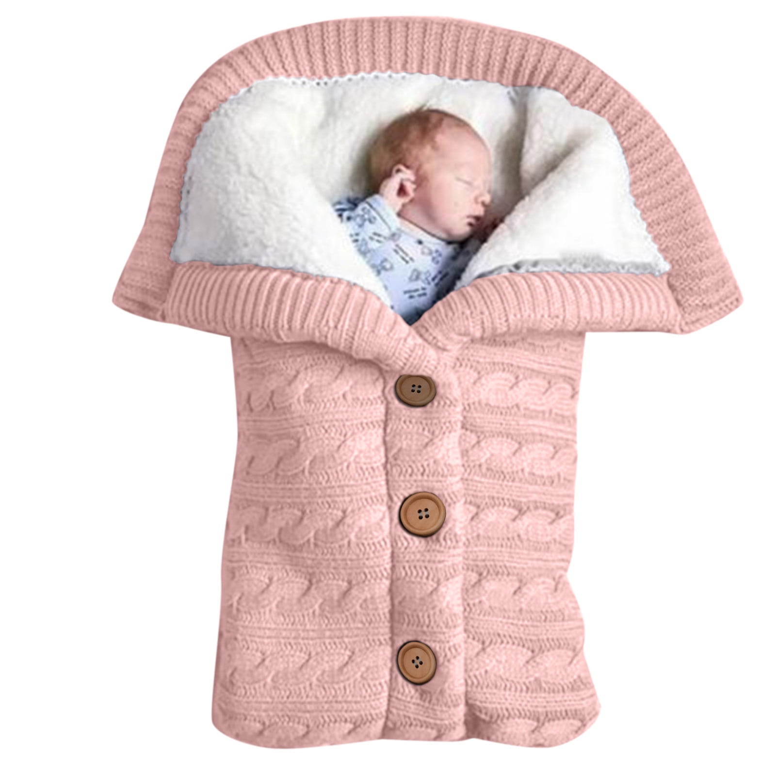 Pink Baby Receiving Blankets Unisex Infant Swaddle Blankets Soft Thick Fleece Knit Baby Girls Boys Stroller Wraps Baby Accessory Walmart
