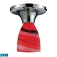 thumbnail image 1 of Celina 1-Light Semi Flush Mount in Polished Chrome with Candy Glass, 1 of 2