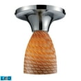thumbnail image 1 of Celina 1-Light Semi Flush in Chrome with Coco Glass - Includes LED Bulb, 1 of 2