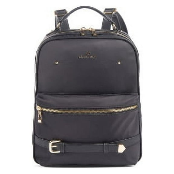 Celine Dion, DIOBKP5154BK, Celine Dion Presto Nylon Backpack, 1, Black,Gold