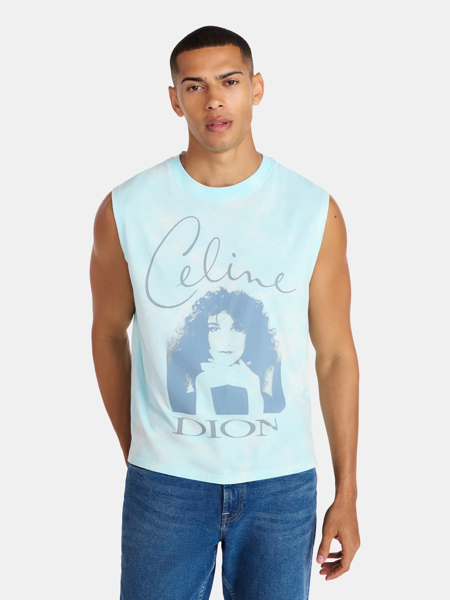 Celine Dion Graphic Pride Muscle Tank Top, Men's Sizes XS-3XL