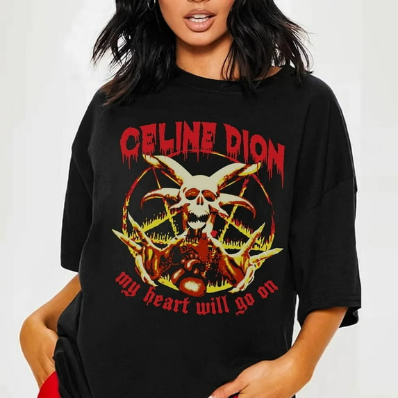 Celine Dion T-Shirt | Celine Dion Horror Shirt | My Heart Will Go On T-Shirt | Halloween Horror T-Shirt | Titanic Shirt