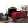 thumbnail image 1 of Celine Line High Quality 2pc Comforter Set-Twin, Black/Burgundy, 1 of 1