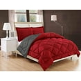 thumbnail image 1 of Celine Line High Quality 3pc Comforter Set-Twin,Twin XL, Red/Gray, 1 of 4