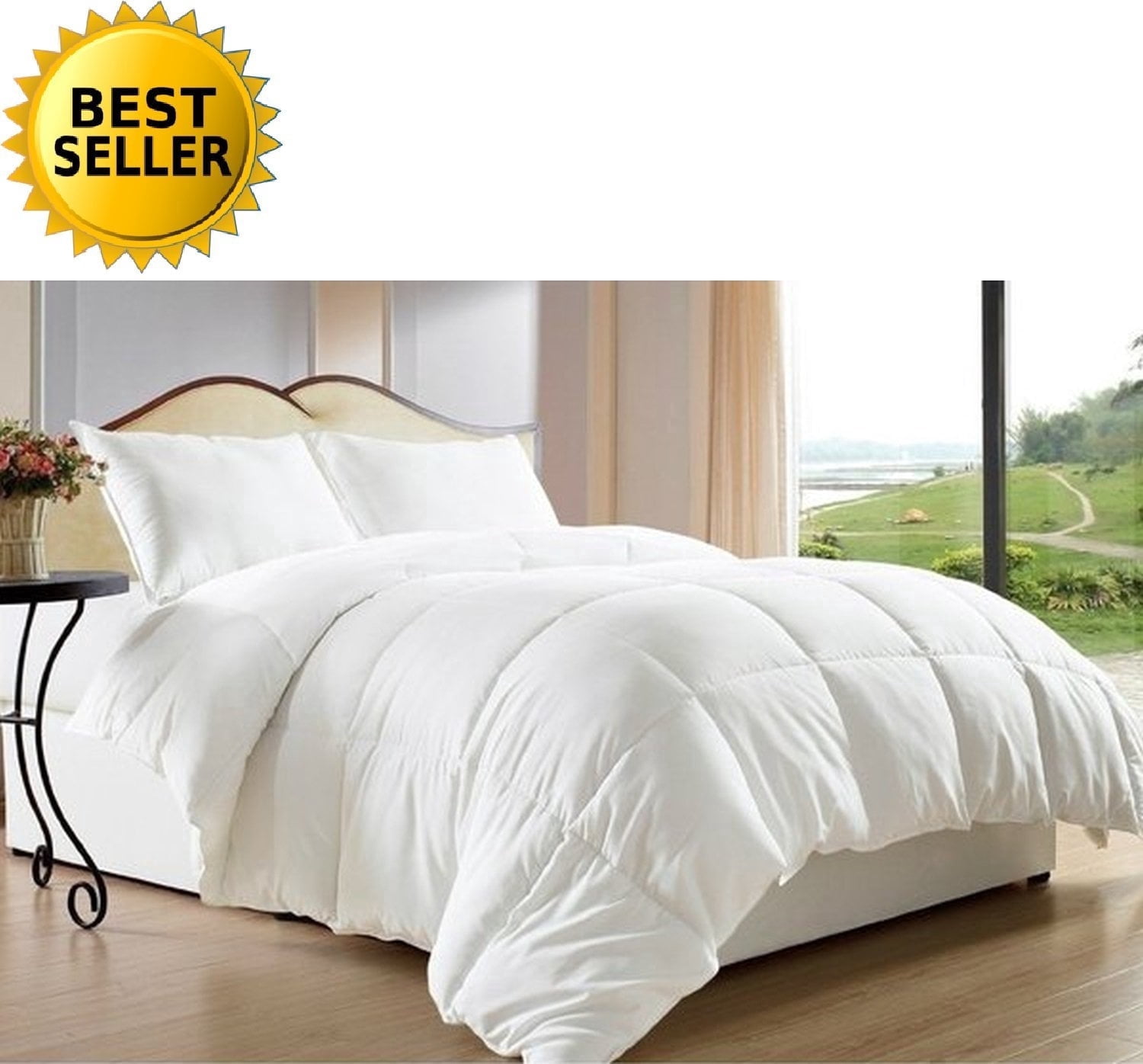 Celine Line High Quality Double-Filled Comforter Twin/Twin XL , White